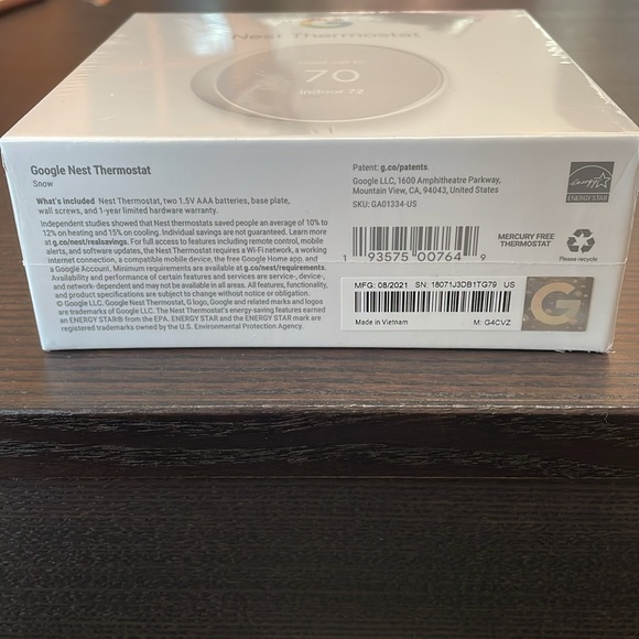 NIB - Google Nest Thermostat - Picture 9 of 12
